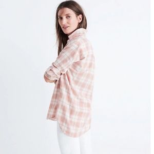 NEW Madewell Oversized Long Sleeve Danville Plaid